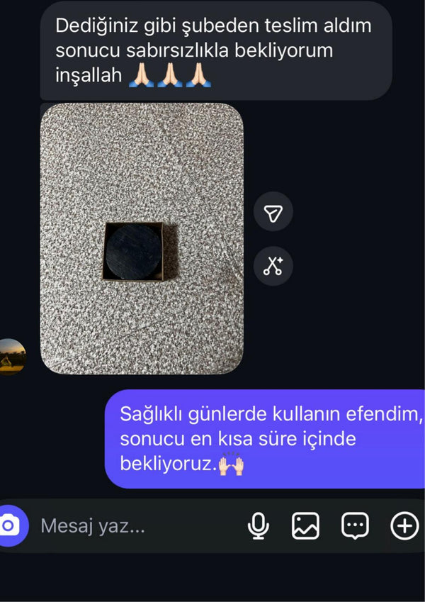 Müşteri mesajı