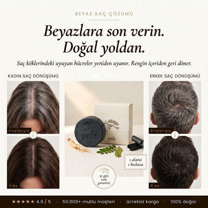 Yele — Saç Beyazlık Karşıtı Doğal Sabun™