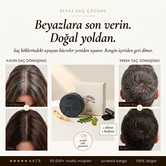 Yele — Saç Beyazlık Karşıtı Doğal Sabun™